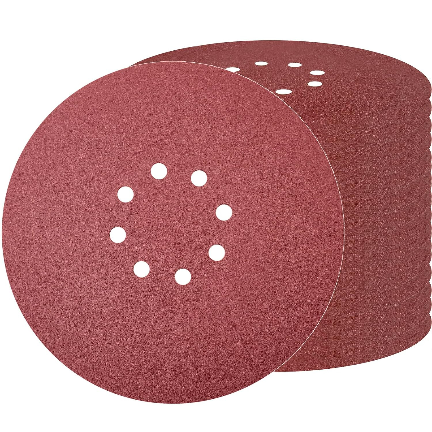 30 PCS 9 Inch 8 Hole Drywall Sanding Discs Set- 80 100 120 180 240 400 Grits