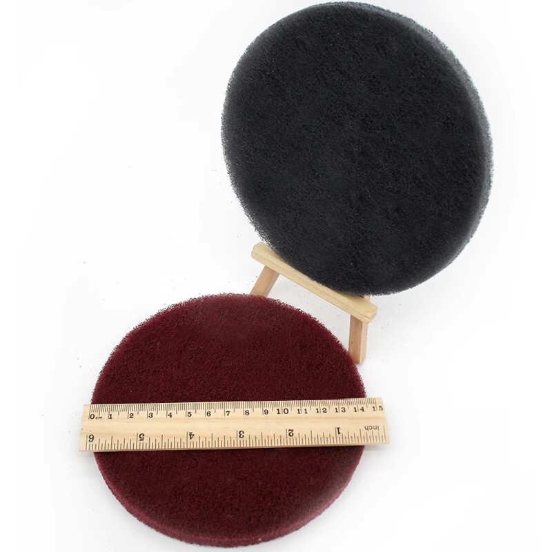 6″ Nylon Fiber Scouring Pads Hook & Loop Abrasive Cleaning Pad 240 400 800 Grit