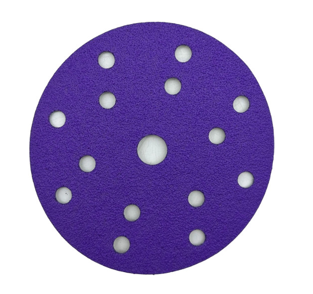 25PCS 6” 150mm Ceramic Sanding Discs Hook & Loop P320 15 Holes for Wood Metal