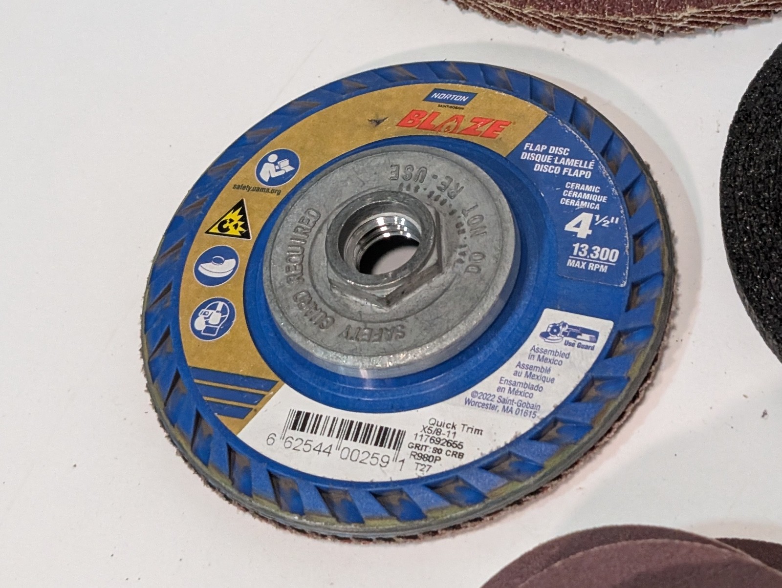 Lot of 70 Assorted Grinding and Sanding Wheels/Belts, Some Used, Most Unused
