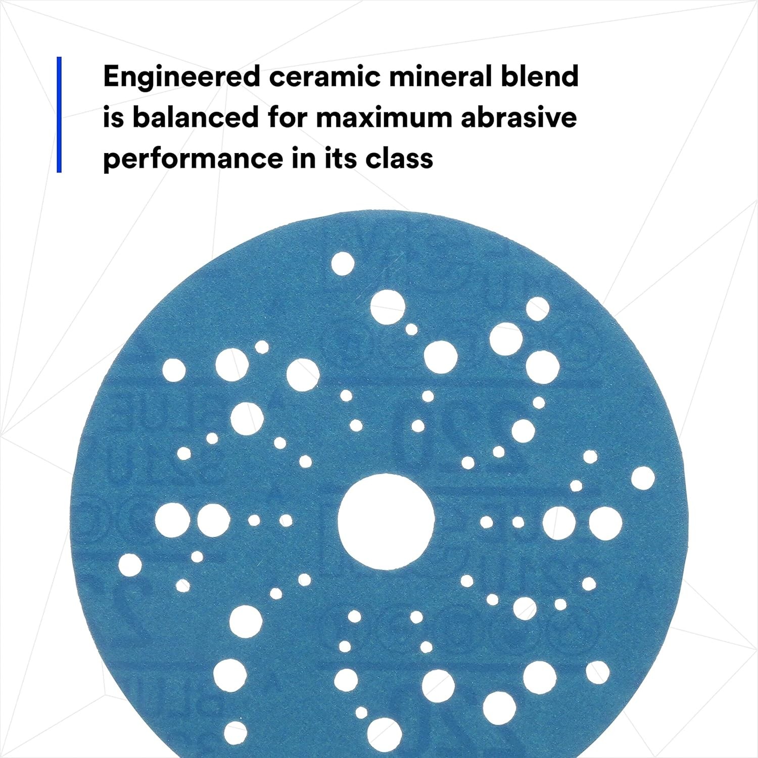 3M Hookit Blue Abrasive Discs 36162, Multi-Hole, 5 in, 220+ Grade, Pack of 50