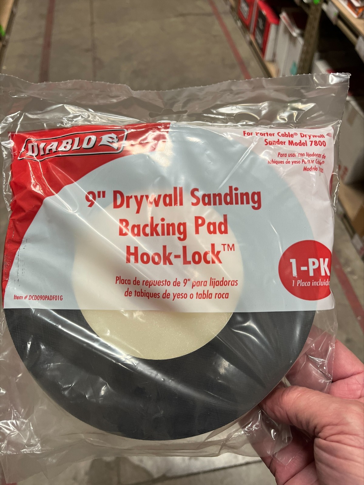 9″ DRYWALL SANDER BACKER PAD DIABLO | DCD090PADF01G