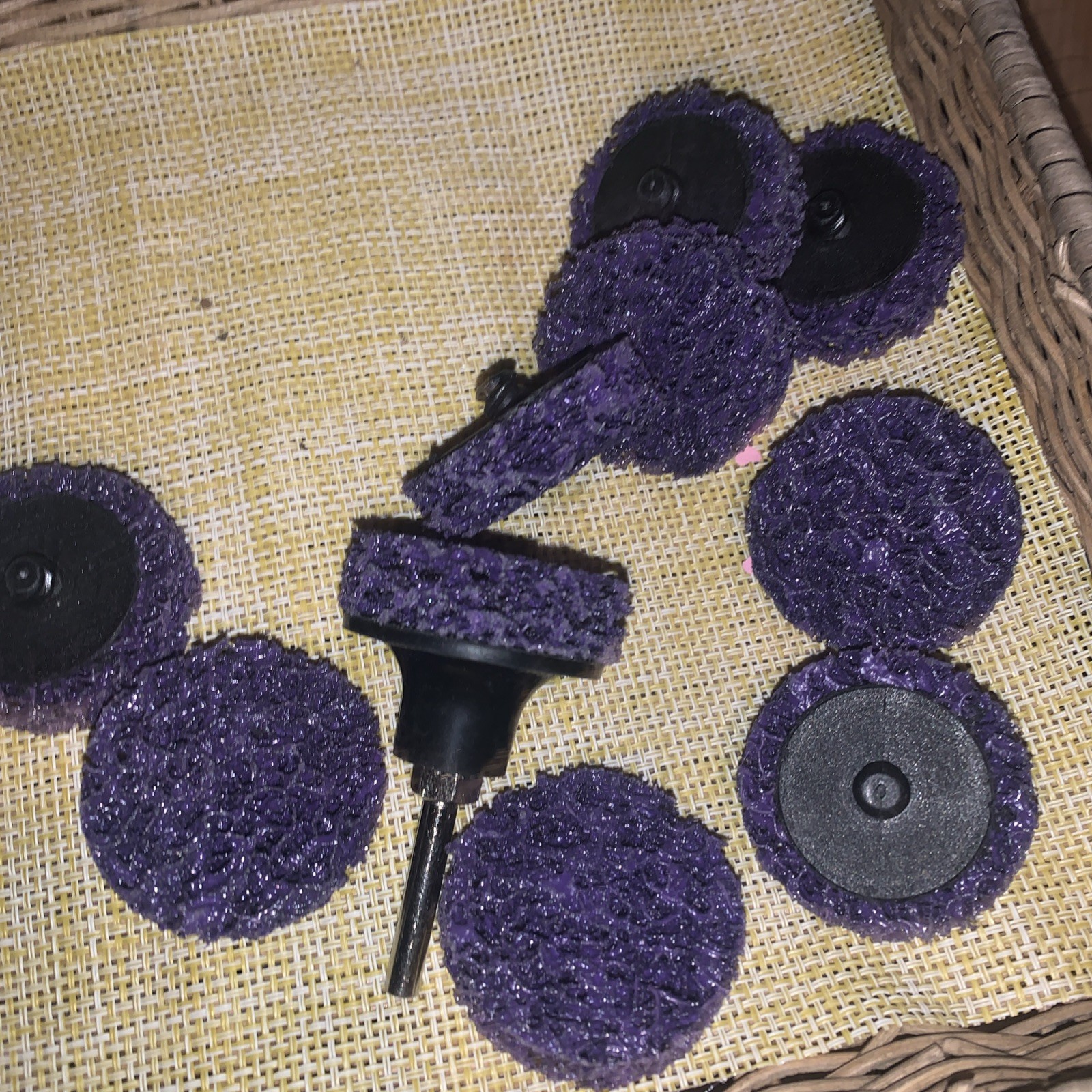 2″ Strip Away Disc, Type R Quick Change, Purple, With FREE Arbor, Lot of 10