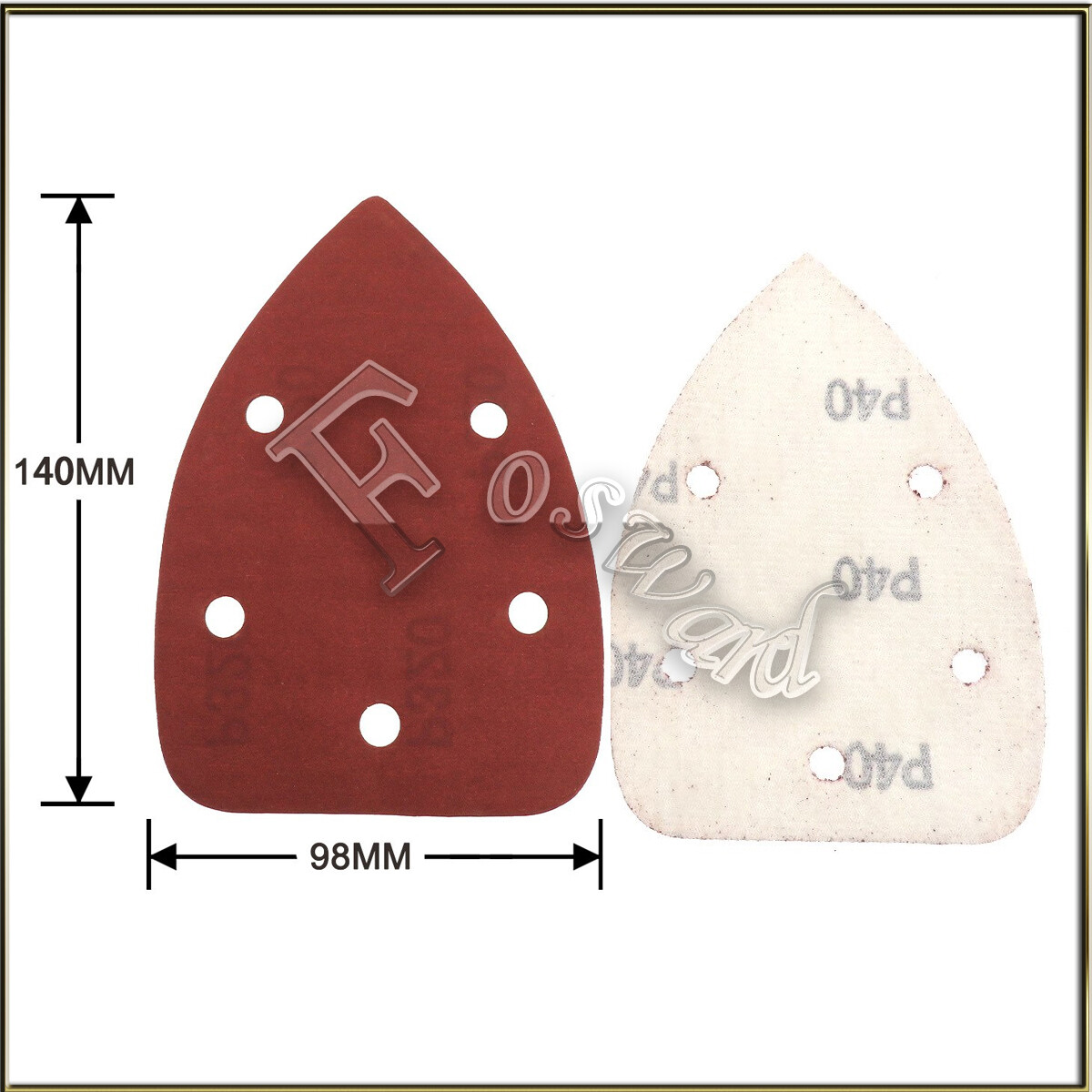 Palm Sander Mouse Pads. Detail Palm Sanding Pads triangle Sandpaper Grit 40-2000