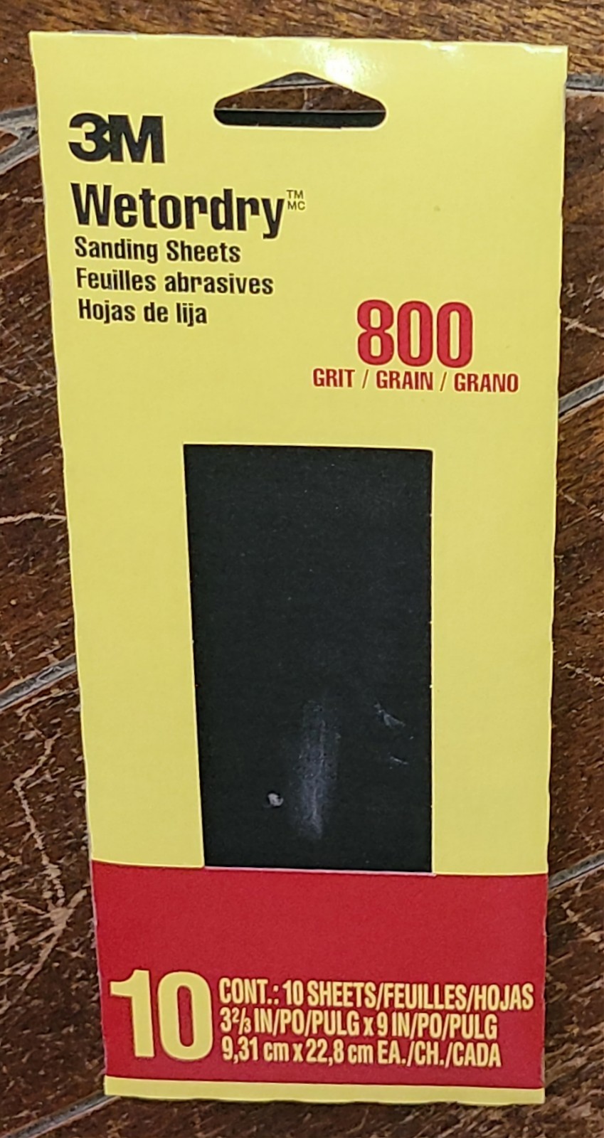 3M Wetordry 10ct Sanding Sheets *800 Grit* 3-2/3″ x 9″ #5922-18-CC