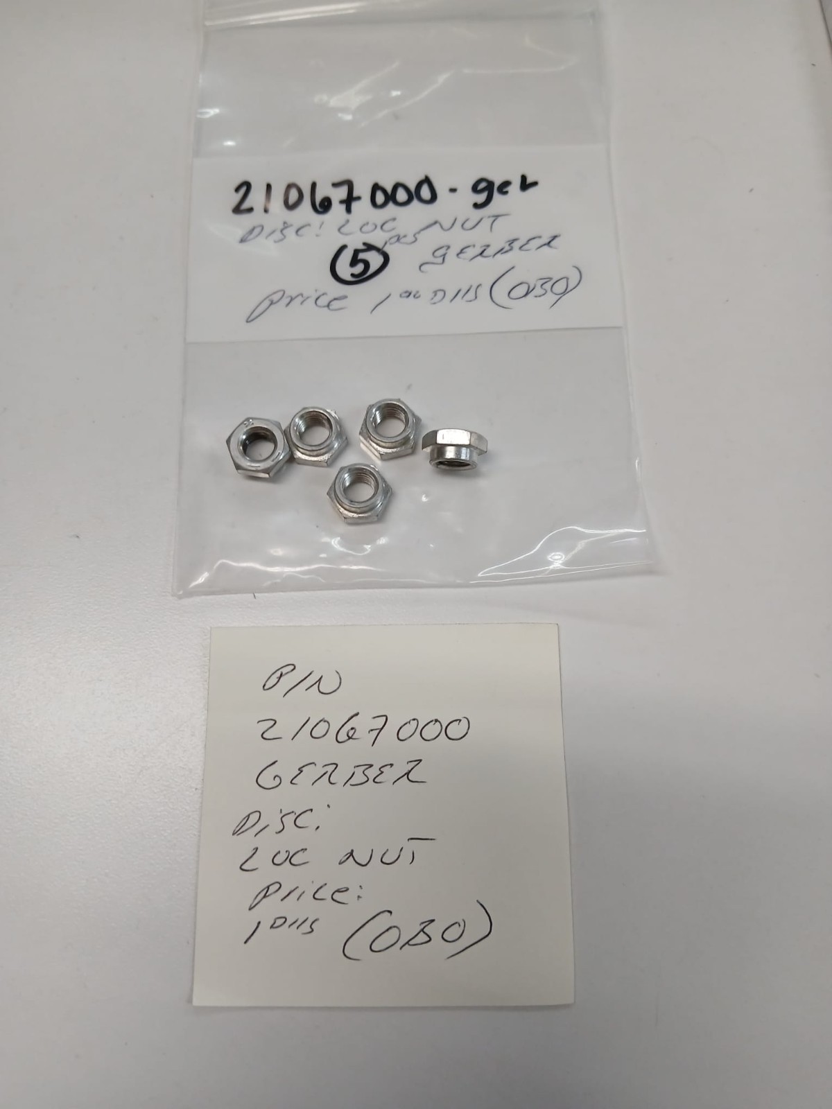 NEW Gerber 21067000 Disc Lock Nut (5 Pack) m12 (19mm) (EACA)
