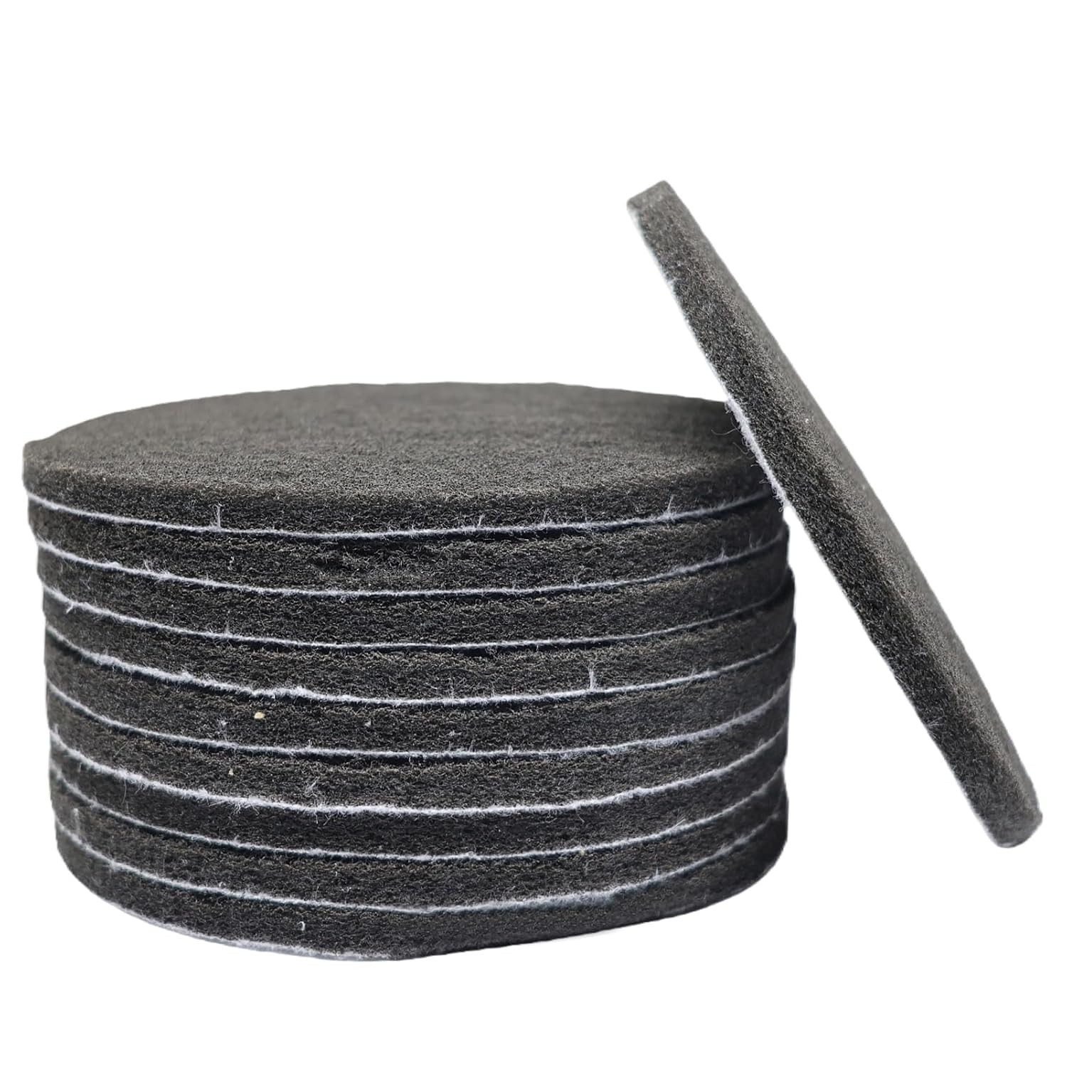 10 Pack 6 Inch 800 Grit Multipurpose Grey Scrubber Scouring Pads Flocking Scuff