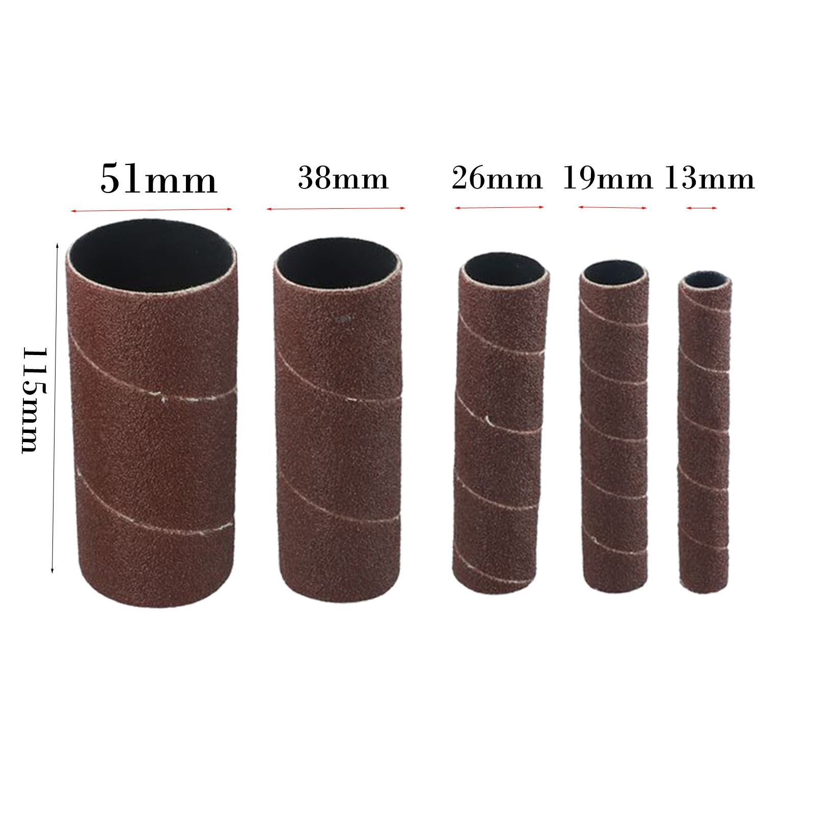 Multi Grit 4 5inch Sanding Drum Sleeves Pack of 5 for Woodworking Projects
