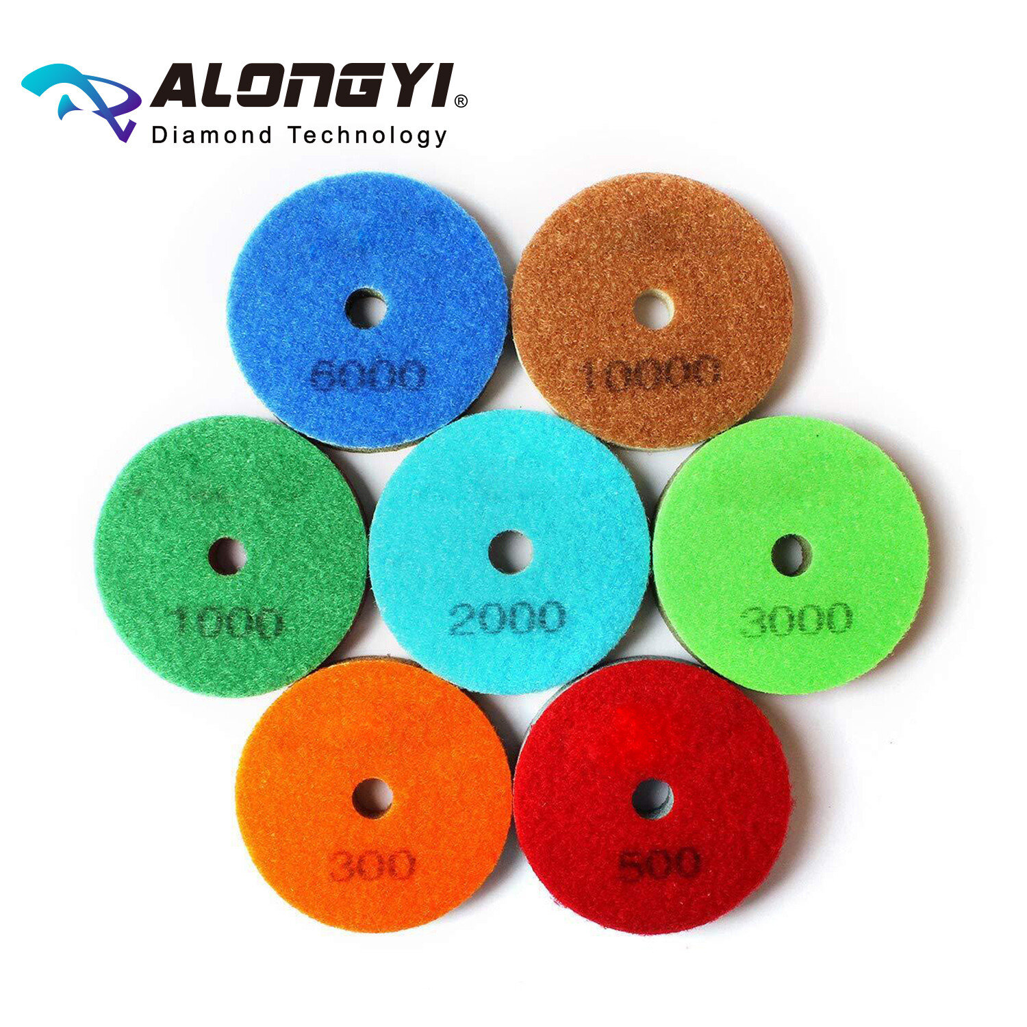 3″ Diamond Sponge Fiber Polishing Pads for Granite Marble Stone Clean