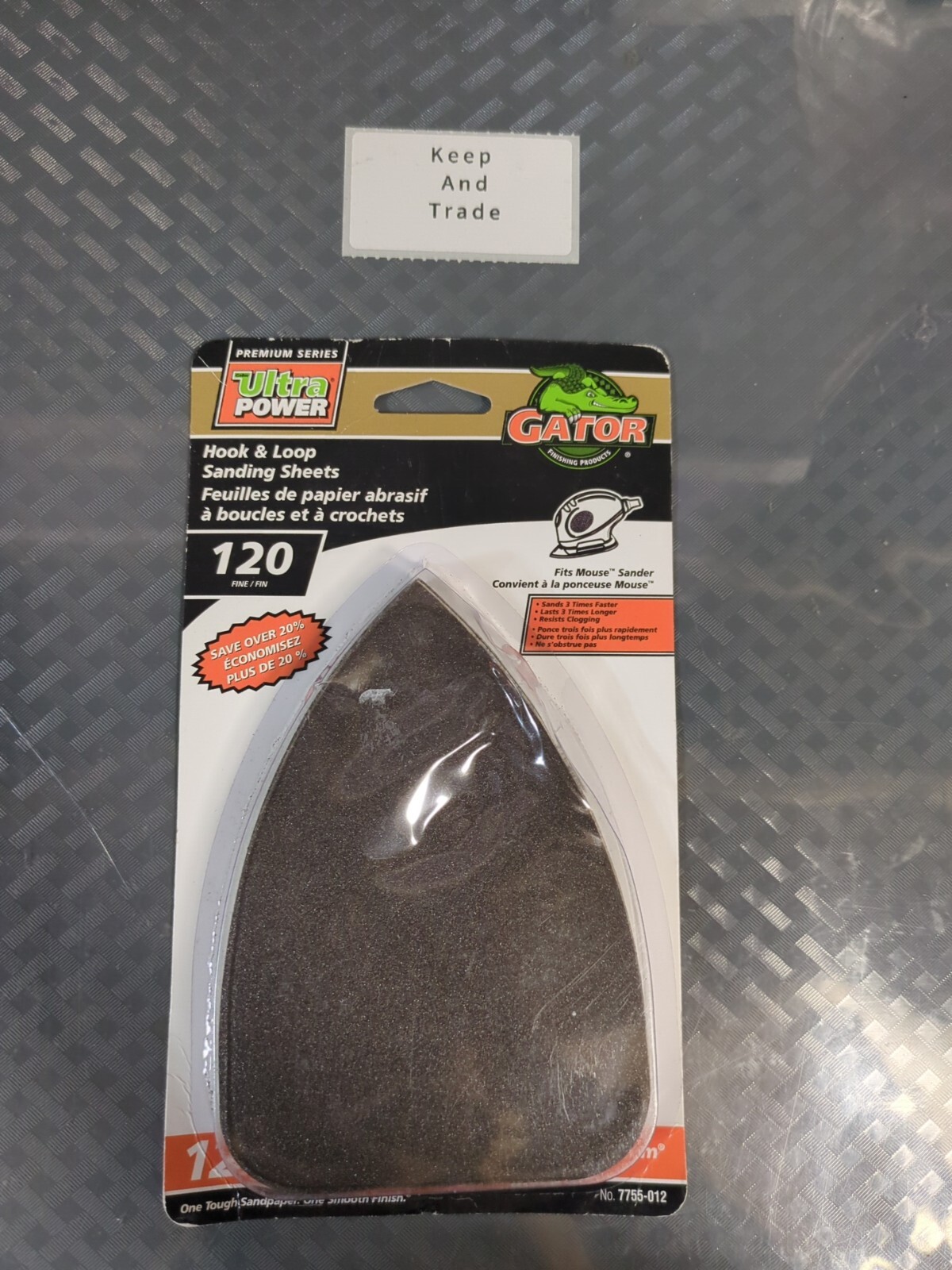 Gator Ultra Power Hook & Loop 7755-012 Sanding Sheet 120 Grit Fine 12 Sheets #32