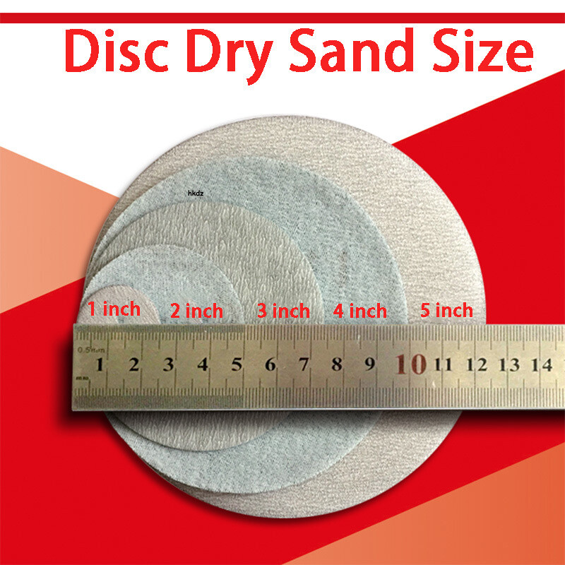 3 Inch 75mm Flocking Dry Sanding Discs Sandpaper 60-1200 Grit Hook And Loop Pads