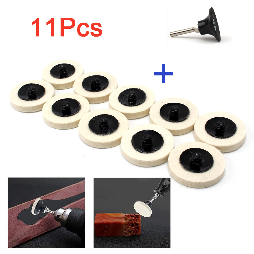 2inch 50mm Wool Felt Polishing Wheel Buffing Pad Holder For Angle Grinder 10Pcs