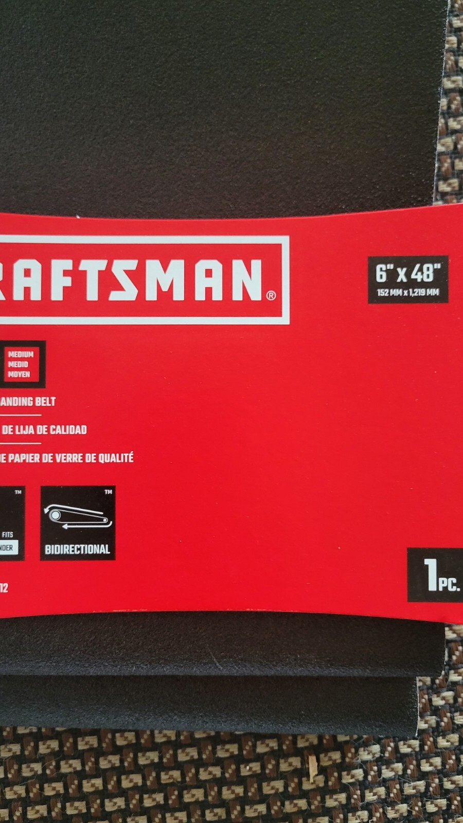 CRAFTSMAN 6 In x 48 In Z/O Belt 80 Grit 1pk Zirconia Alumina 80-Grit Belt Sandpa