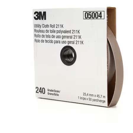 3M 7000118347 Abrasive Utility Roll, Grit 240, Gray