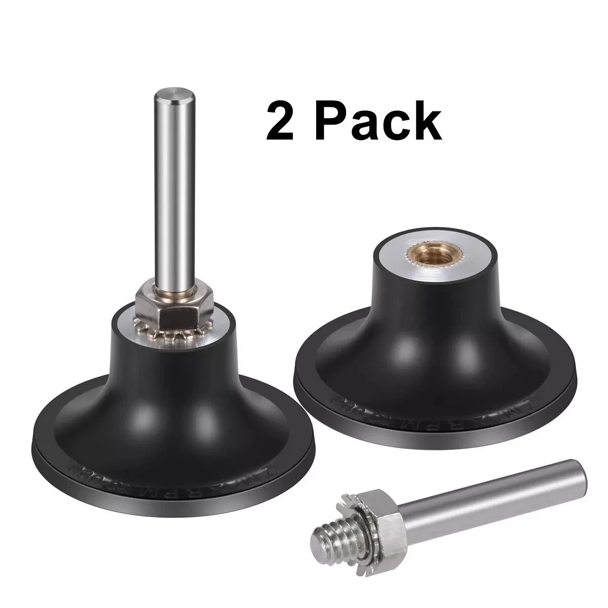 2PCS 2 inch Sanding Disc Holder Mandrel 1/4″ Shank Roll Lock Rotary Pad Holder