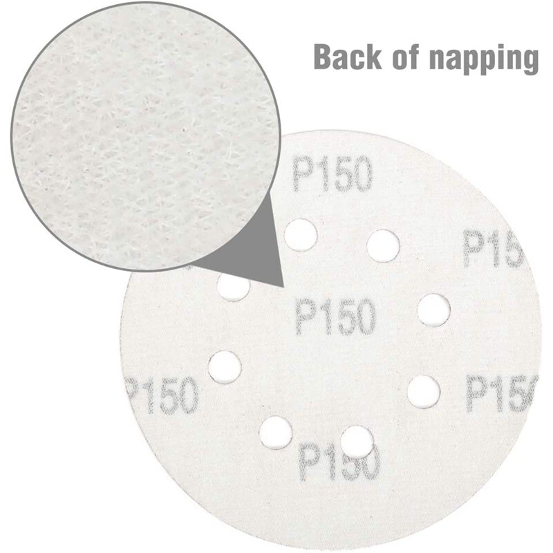 WORKPRO Sanding Disc Set 150piece 5-inch 8-Hole Sandpaper 10 Grades 60-600 Grits