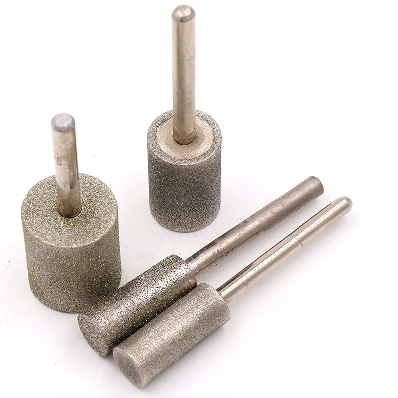 6mm Shank Cylindrical Diamond Grinding Head Polishing Cutting Burr Rotary Tool