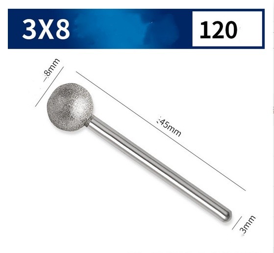 4mm~18mm Diamond Burr Grinding Head Drill 3/6mm Shank Carbide Rotary Tools File