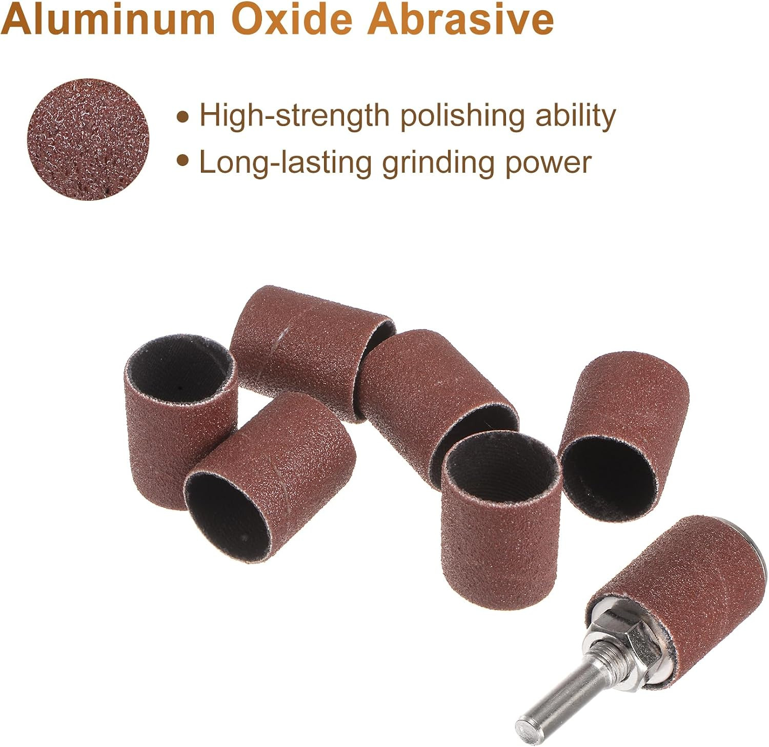12 Pcs 3/4 Inch Sanding Sleeves Sandpaper Set 120 Grit with 6mm Drum Mandrels fo