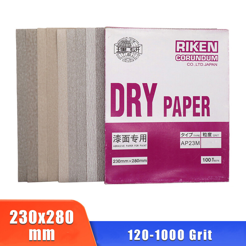 230x280mm Dry Sandpaper Sanding Sheets Furniture Paint Polishing 120-1000 Grit