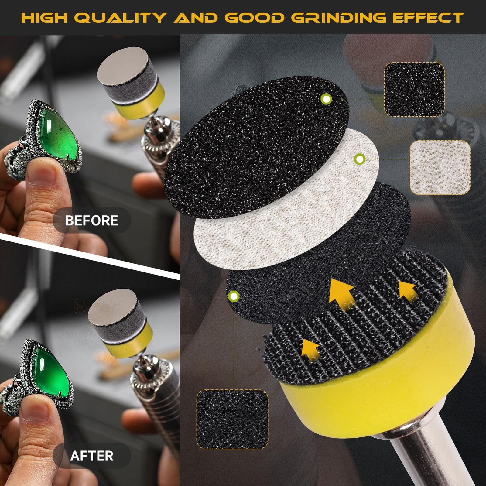 188 Pcs 1 Inch Sanding Discs Pad for Drill Grinder Rotary Tools Attachment