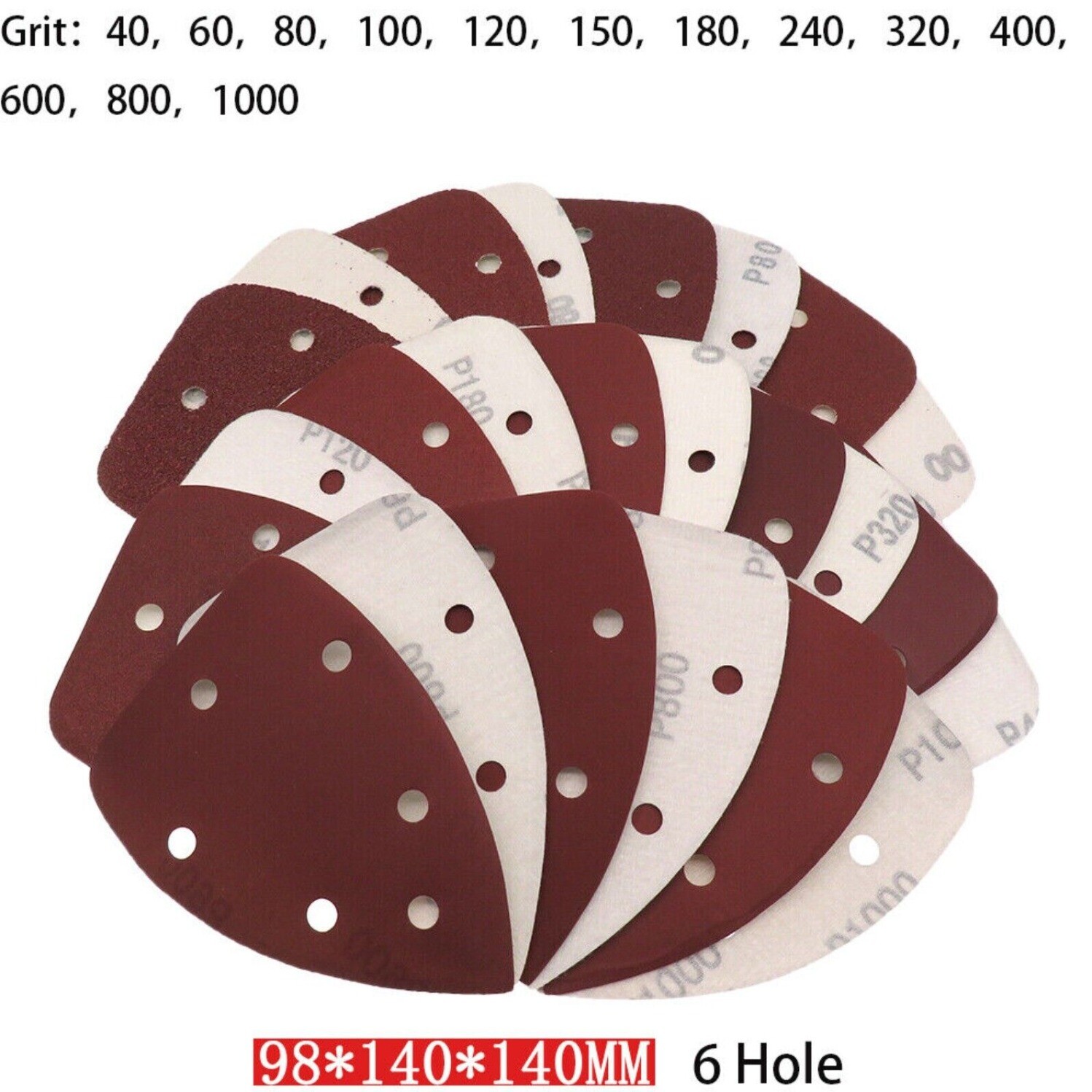 Mouse Sander Sanding Sheets Pads Sandpaper fit Black & Decker 40-1000 Grit 140mm