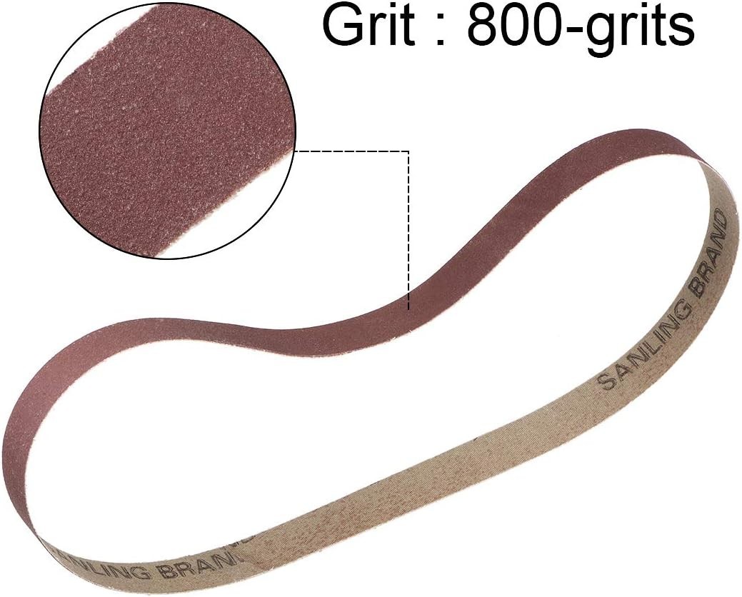 Durable 1″ x 30″ 800 Grit Sanding Belts – Perfect for Wood and Metal Finishing