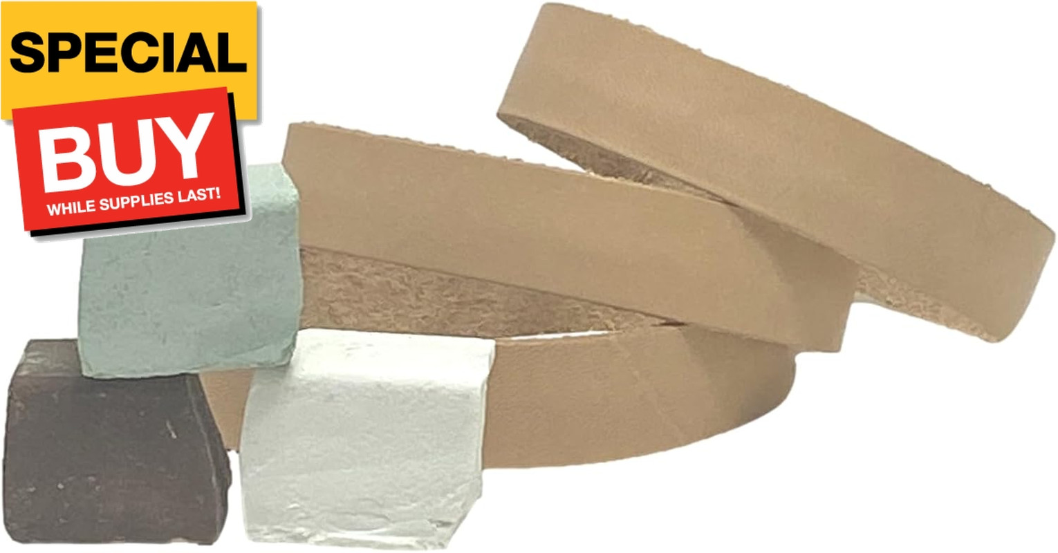 3 Pack of 3/4″ x 12″ Leather Strop Belts Fits Ken Onion Work Sharp – Includes Gr