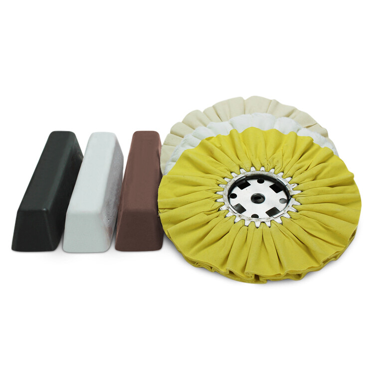 6 Piece Aluminum Buffing Kit: 10″ Airway Buffing Wheels & XL Polishing Compounds