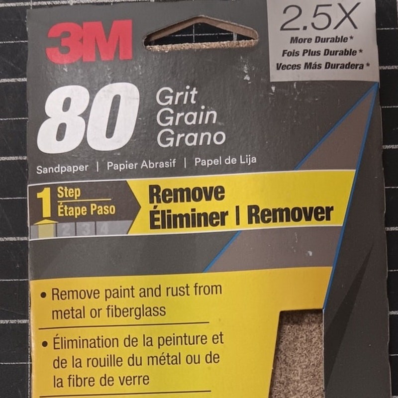 3M Wetordry Sandpaper 3035 – 80 Grit, 3 2/3″ x 9″, 12 Sheets (2-Pack)