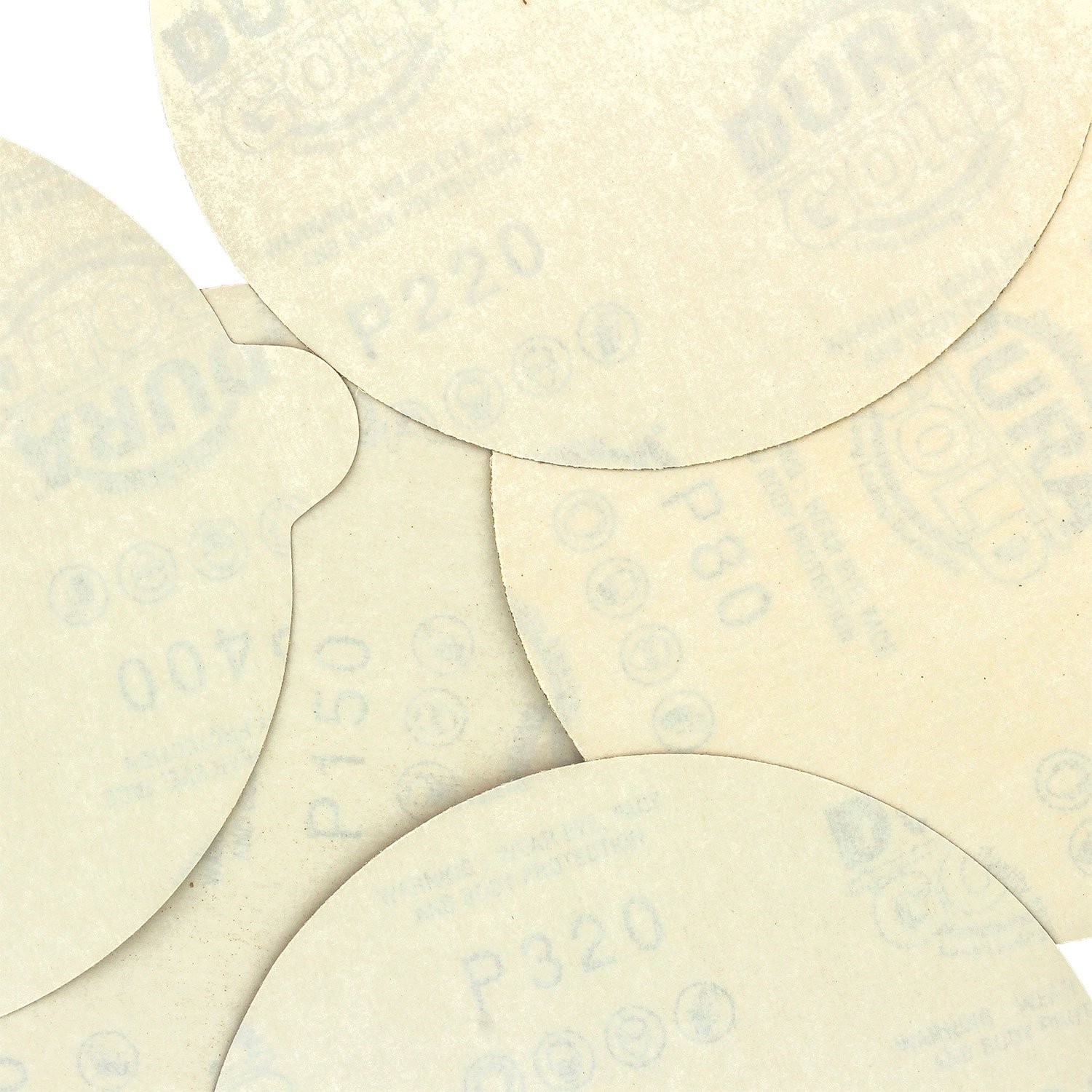 Discos De Lijado Psa Dorados De 6″ De Grano Premium 80, 150, 220, 320, 400, 10