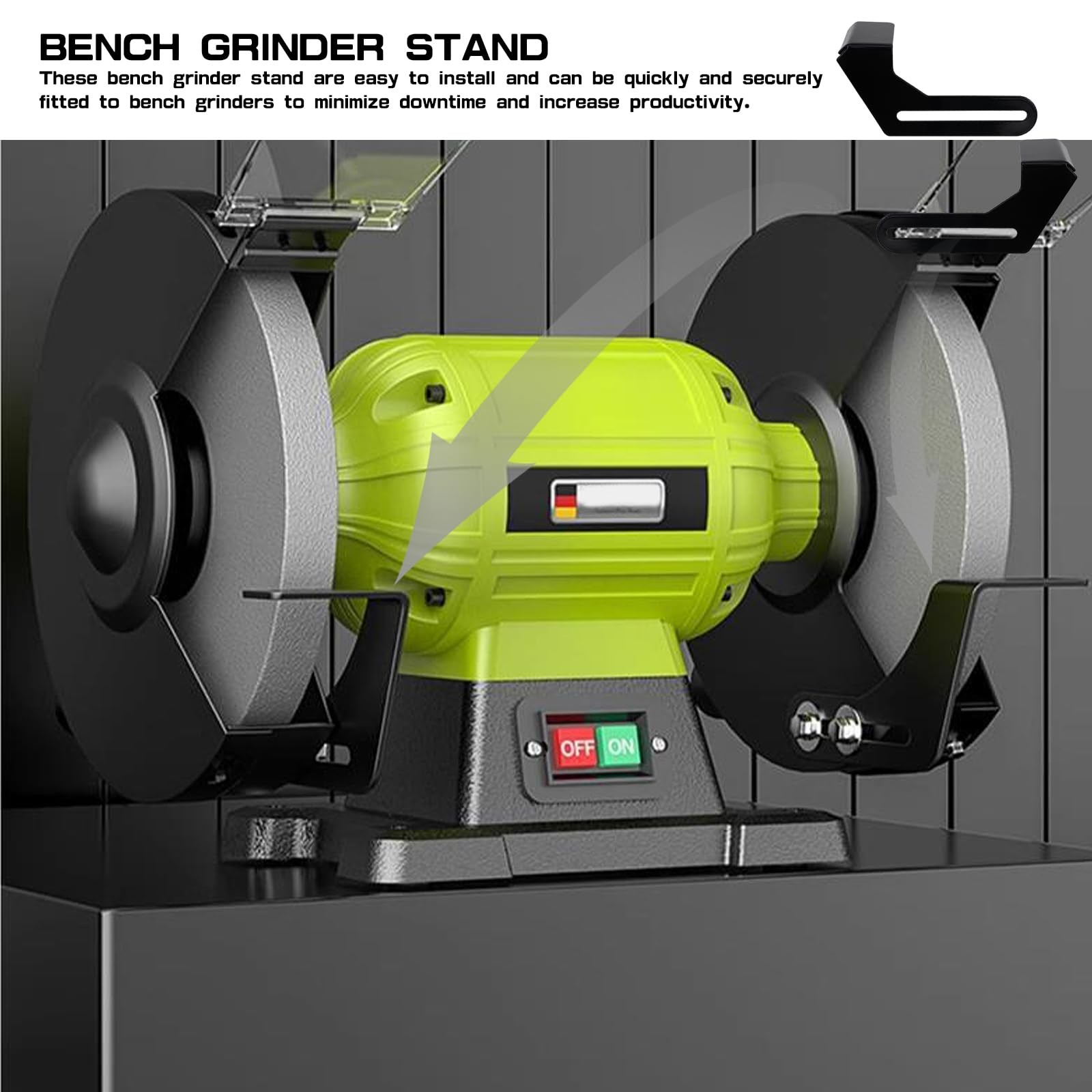 2 Pcs Bench Grinder Stand Tool Rest, Carbon Steel Bracket Tool Part Fast Ship