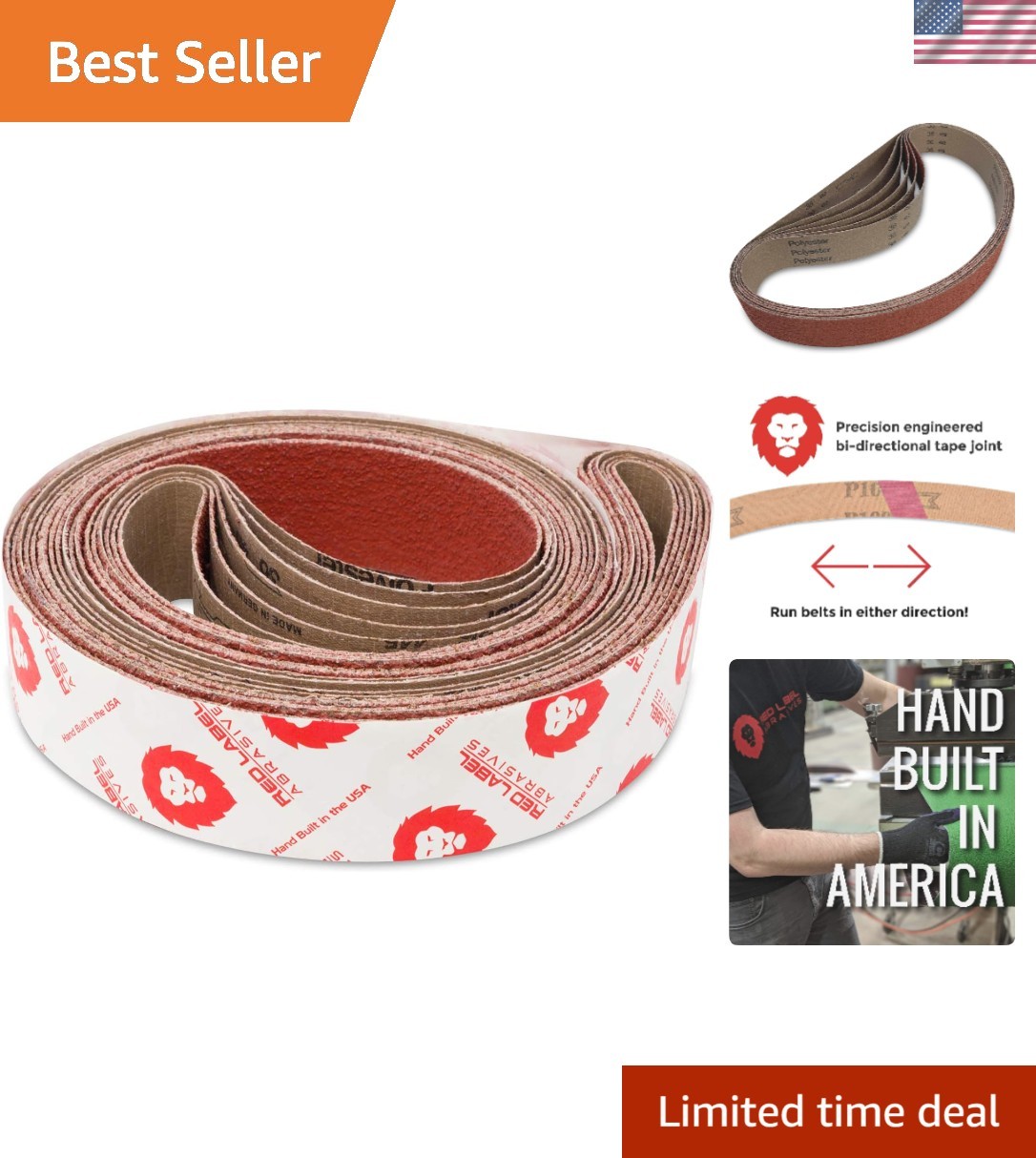Heavy Duty 2 X 42 Inch Ceramic Sanding Belts, 36 Grit – Ideal for Weld Removal