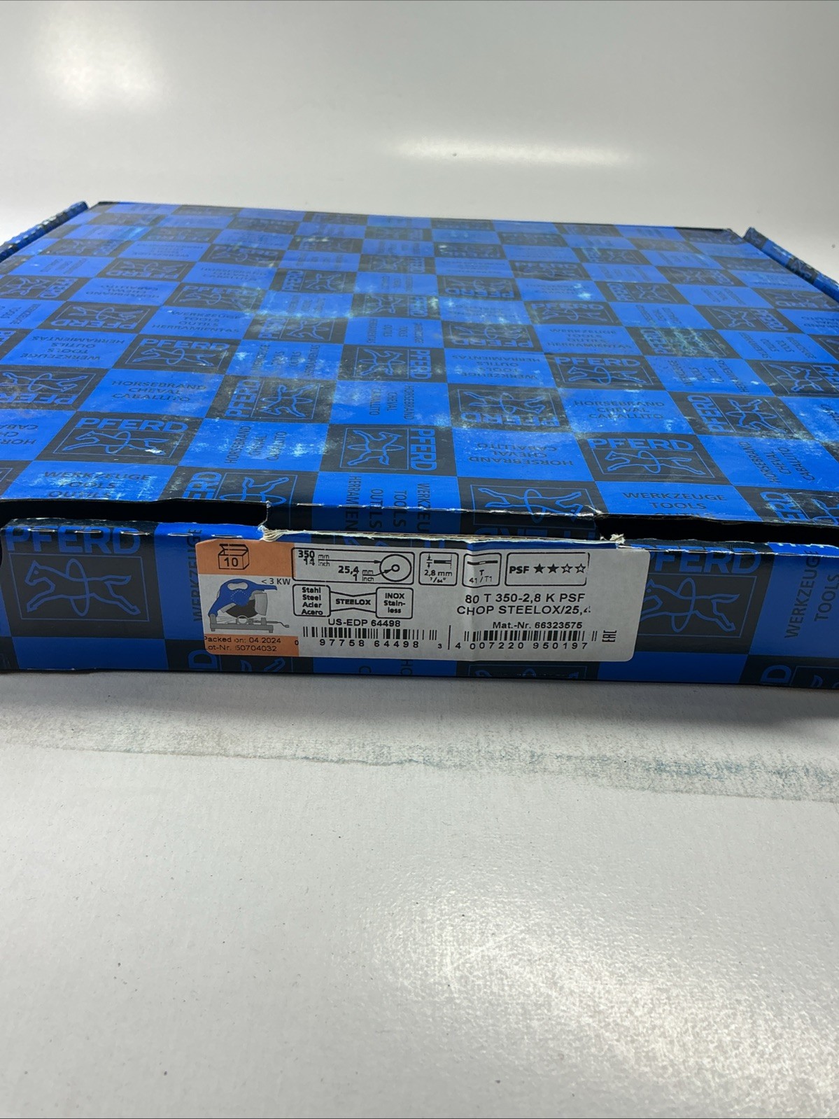 Box of 10 PFERD 64498 14×7/64×1″ cutting disk