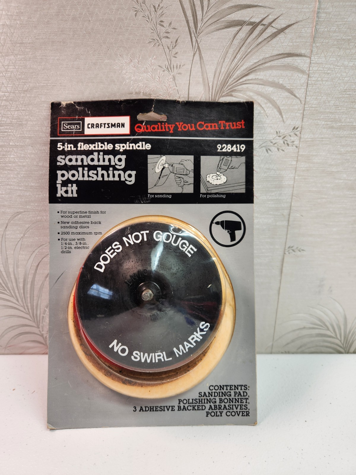 New Vintage Craftsman 5” Sanding Polishing Kit 28419 Flexible Spindle Made USA