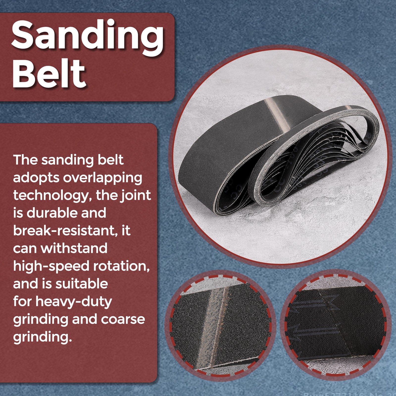 5Pack Sanding Belt, 2 x 72 Inch 180 Grit Silicon Carbide Abrasive Belt