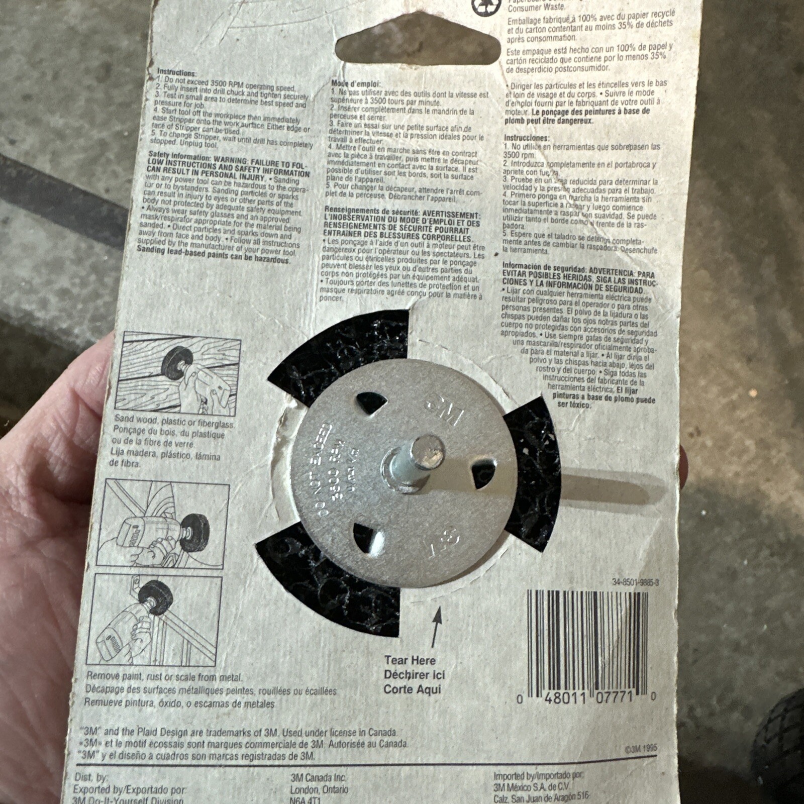 3M 7771 4-Inch Rust And Paint Removal Disc