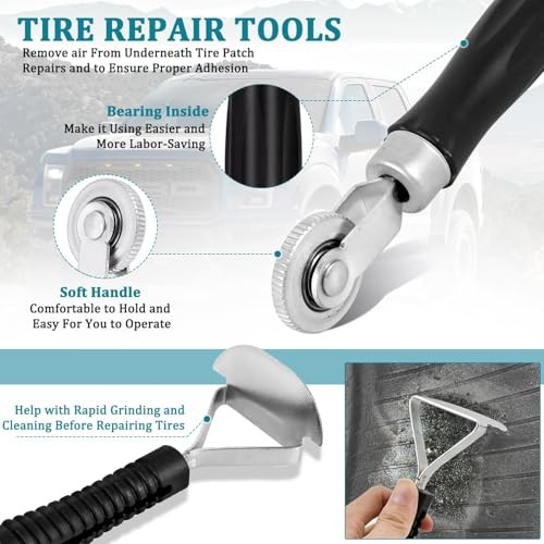 Tire Repair Set Polish Patch Tools 2500rpm Low Speed Air Tire Buffer Grinder