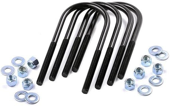5/8″ Round Suspension U-Bolts – 5/8″ Thread x 3″W x 11.5″L, Set of 4