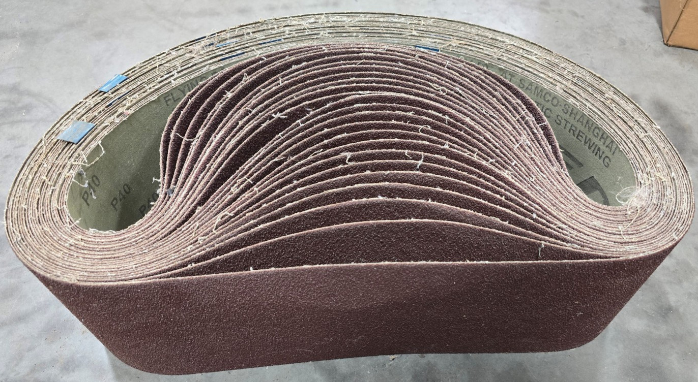 25pc Sanding belt 6x48in 40 grit Aluminum Oxide
