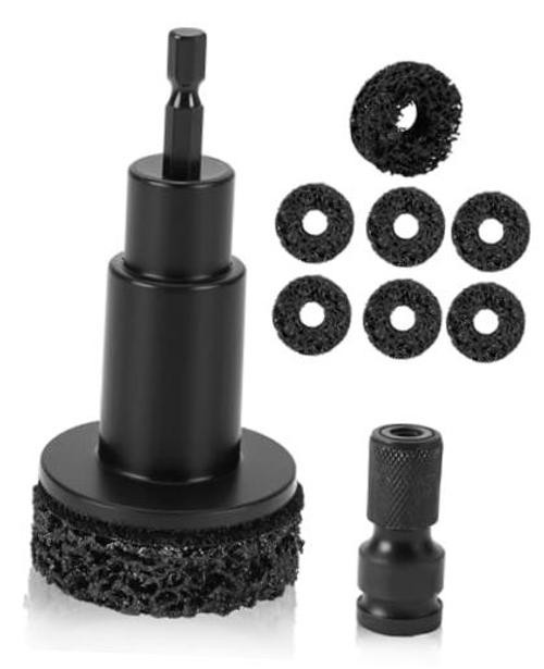 Hub Cleaning Tool, Wheel Hub Cleaning Tool Kit with 1/2″ Black 9Pcs 1/2‘’ Drive
