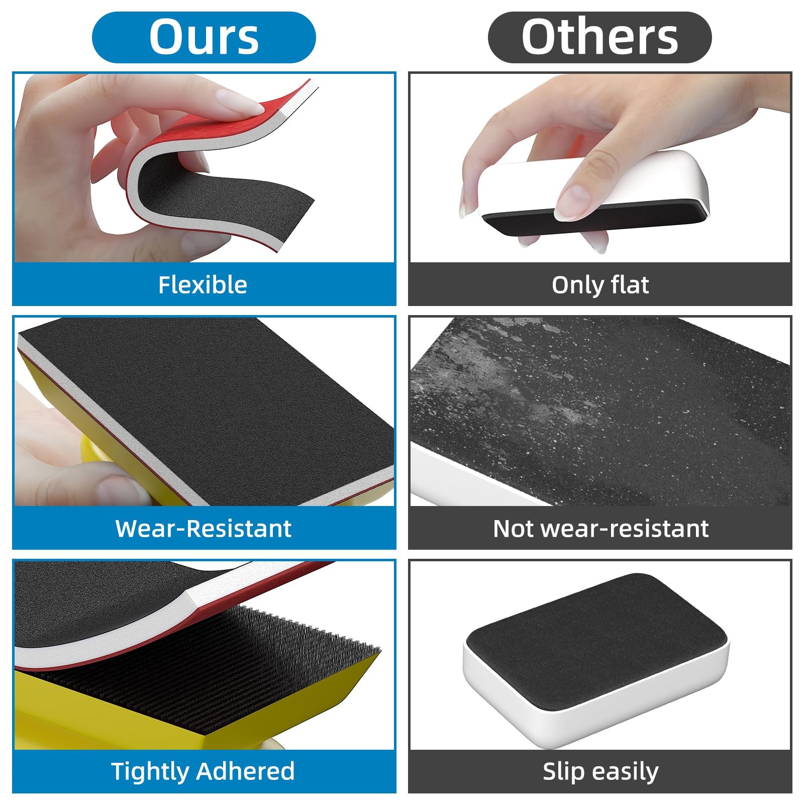25 PCS Sanding Sponge Set 120600 Grit Foam Blocks Wet Dry 34 Inch Wood