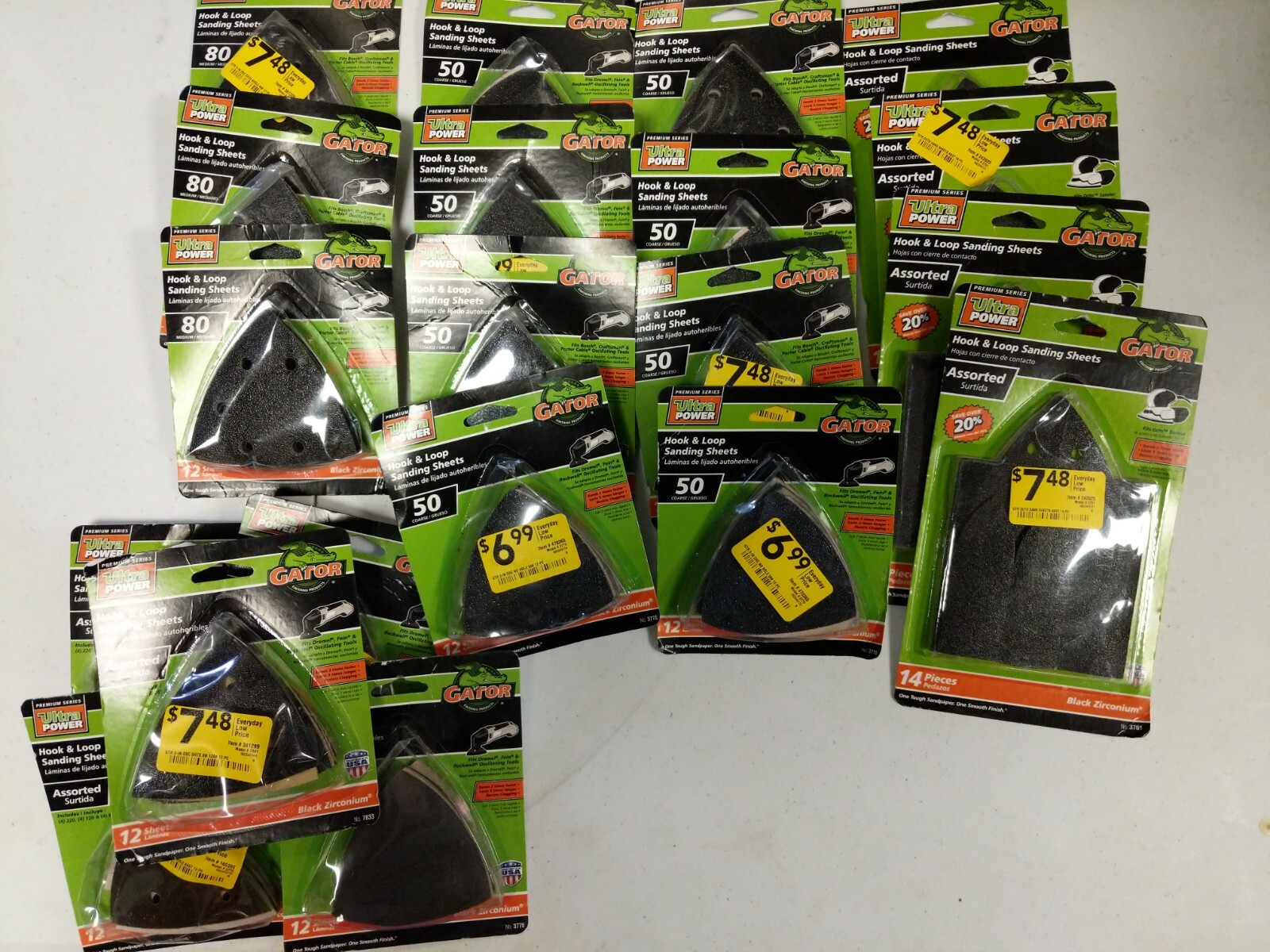 New/Sealed 20X Lot Ultra Power Gator Finishing Products Sanding Sheets