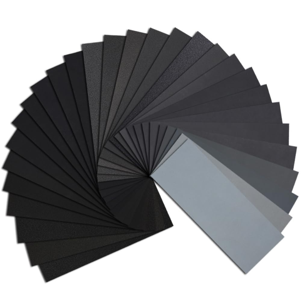 45PCS Assorted Grit Sandpaper, Perfect for Automotive & Wood Finishing Projects