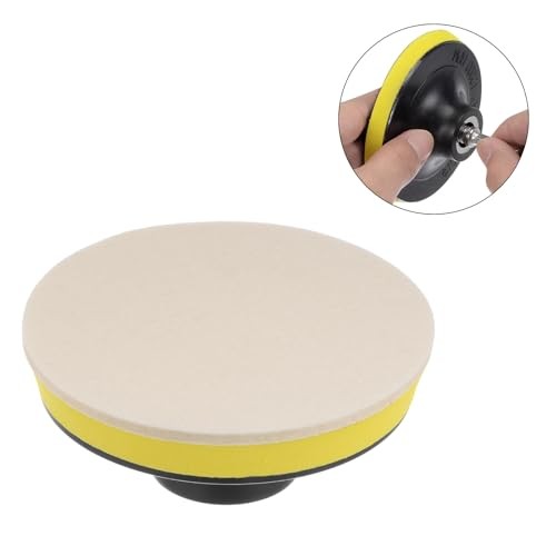 5pcs Wool Felt Polishing Pads, 3 inch Buffing Wheel Polish Pad Flocking 3 Inch