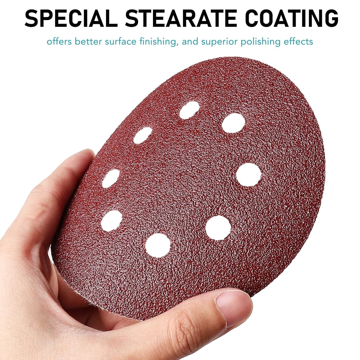 Professional 210-Piece Aluminum Oxide Sanding Discs, 5″ for Smooth Finishing
