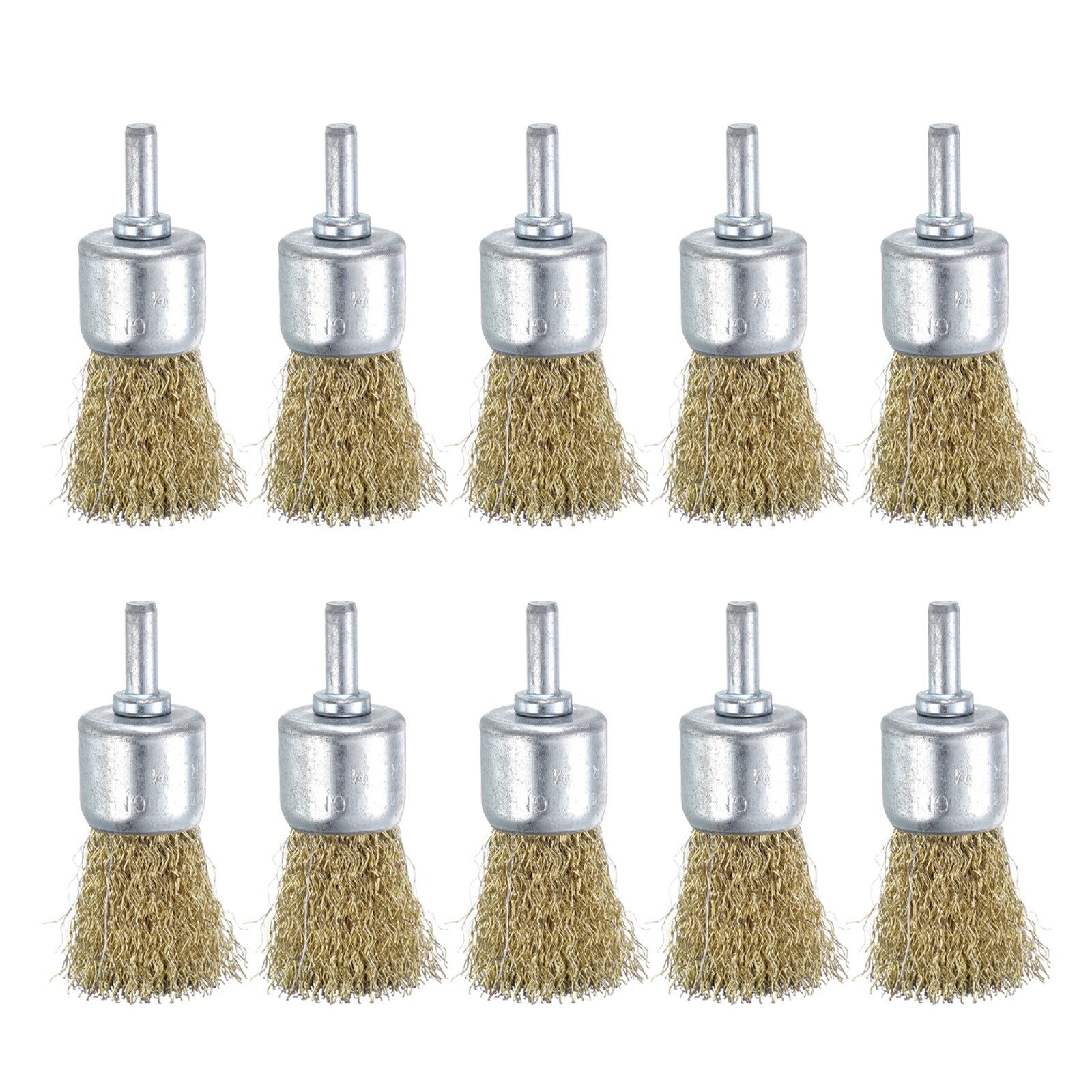 10pcs Wire Brush for Drill 1″ Dia. Carbon Steel Abrasive Wire Wheel 1/4″ Shank