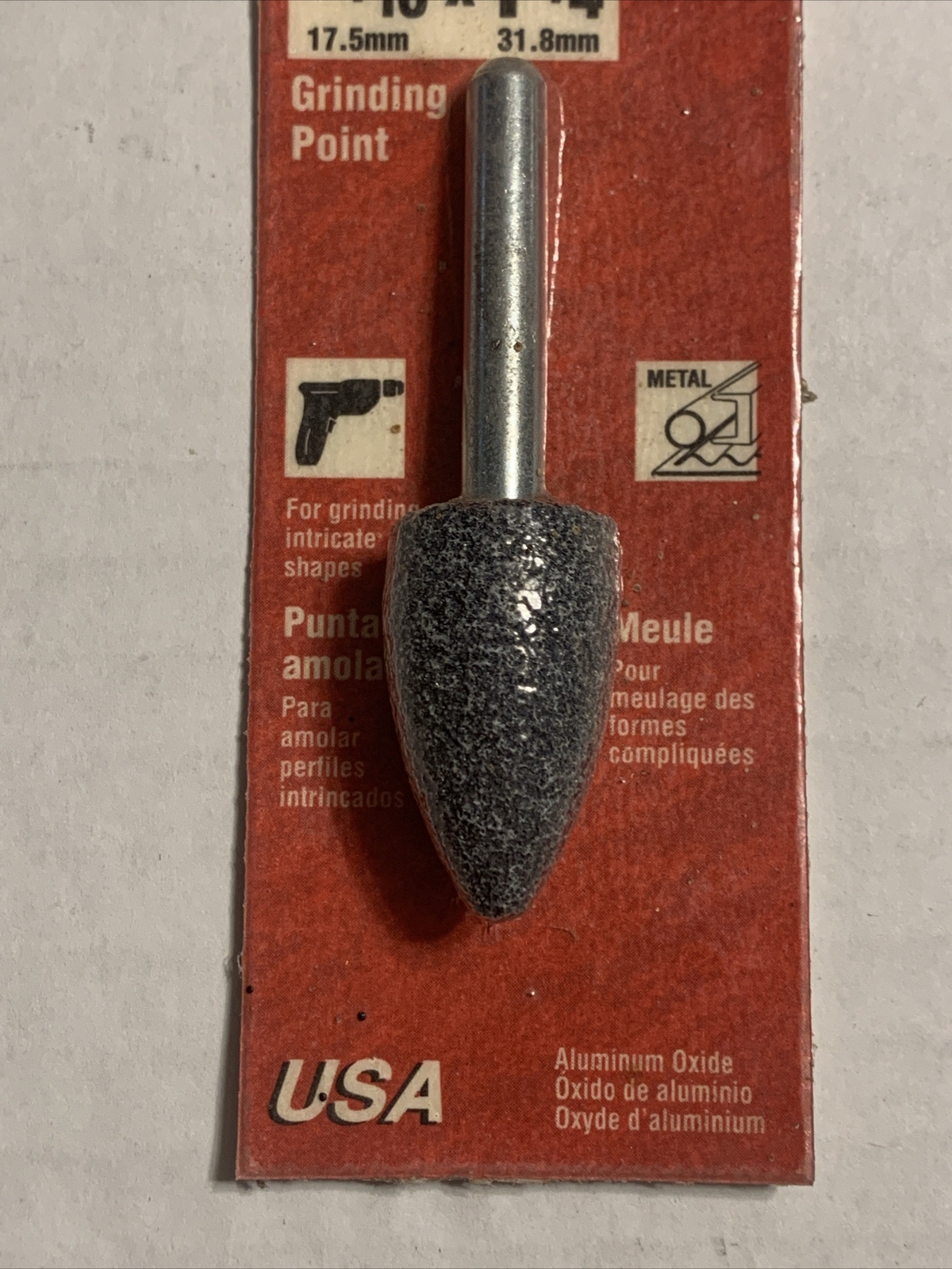 Vermont American 11/16 in x 1-1/4 in Grinding Bit Point #16702 with 1/4″ shank