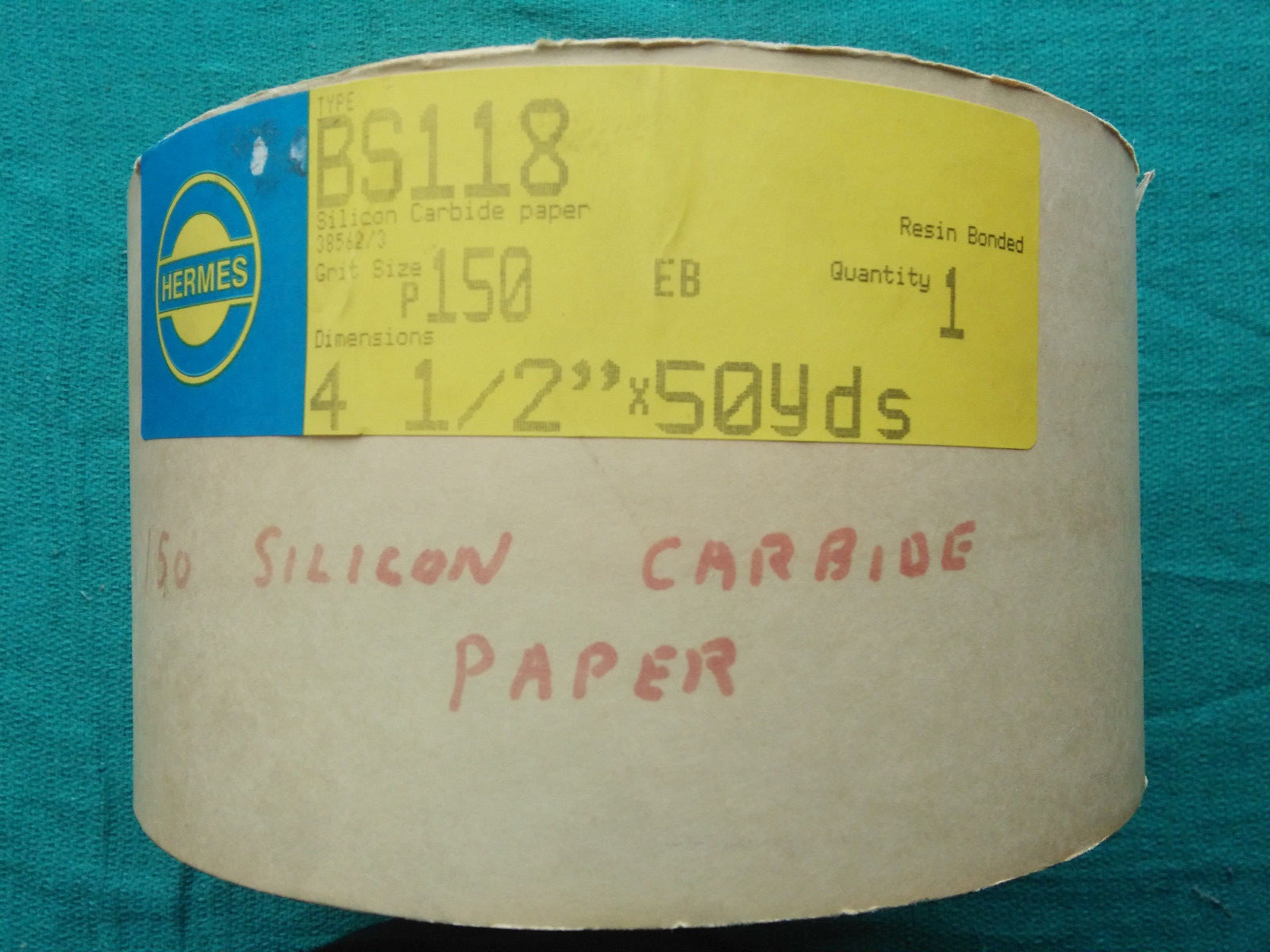 Hermes Silicon Carbide 4 1/2″ x 50 Yards 150 Grit Sandpaper Sanding Roll Paper