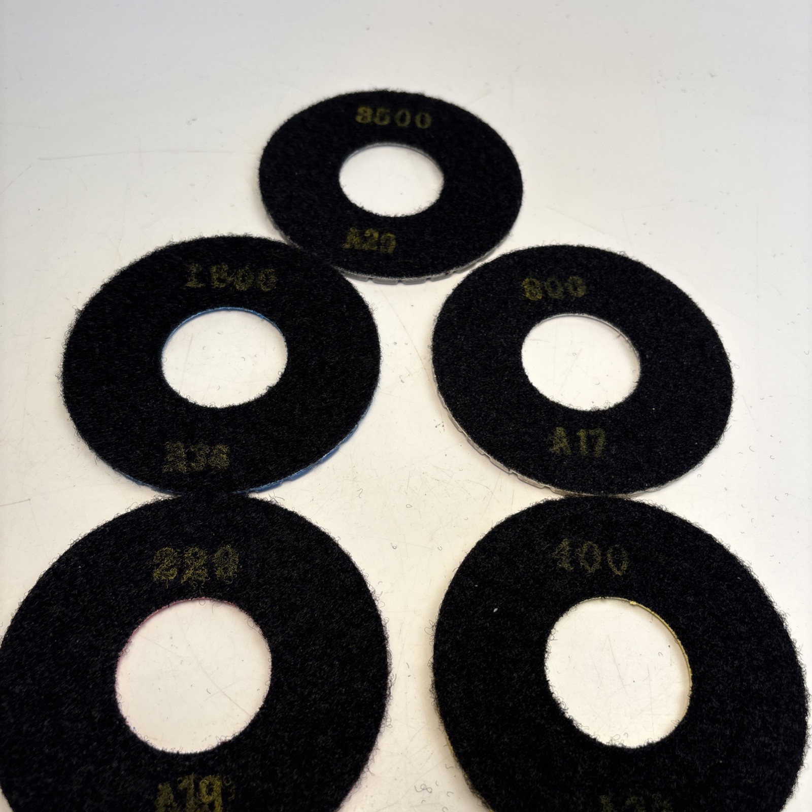 Abrasive Technology Diamond Polishing Pad Set 7 Pc 4” Hook & Loop Unused